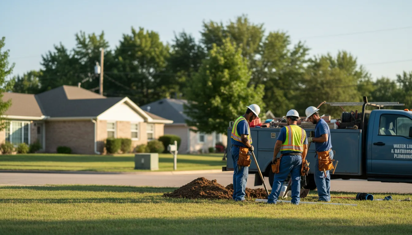 Residential water line and bathroom plumbing service in Saltillo, TN